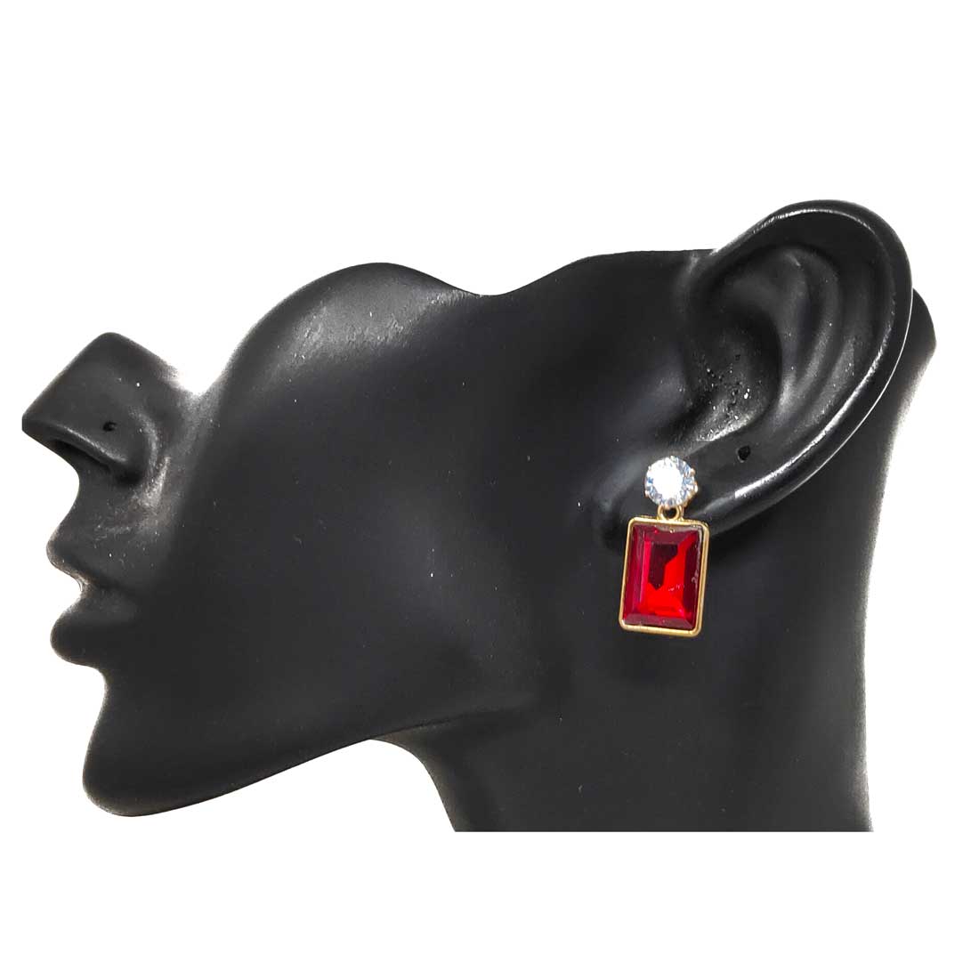 Anokhi Ada Metal Drop Earrings for Girls and Women (Red)-AA-01