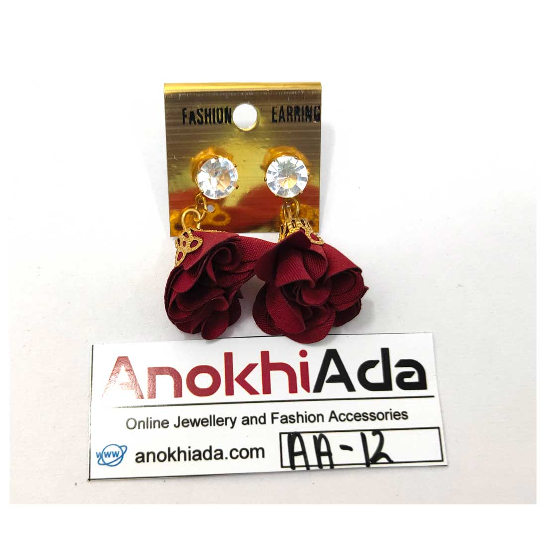 Anokhi Ada Metal Drop Earrings for Girls and Women (Marron)-AA-12