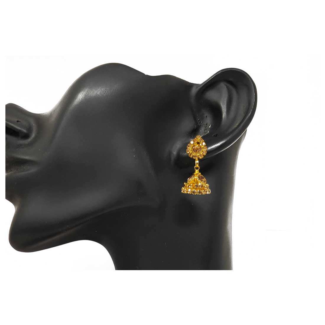 Anokhi Ada Metal Chandelier Earrings for Girls and Women (Golden)-AB-01