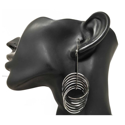 Anokhi Ada Metal Drop and Dangle Earrings for Girls and Women (Silver)-AC-04