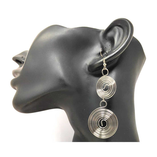 Anokhi Ada Metal Drop and Dangle Earrings for Girls and Women (Silver)-AC-05