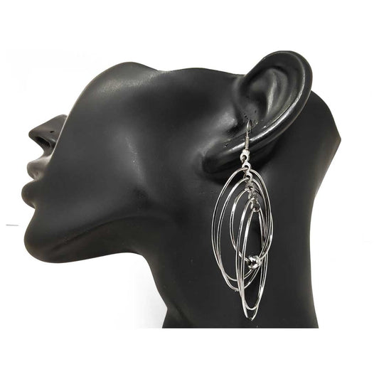 Anokhi Ada Metal Drop and Dangle Earrings for Girls and Women (Silver)-AC-06