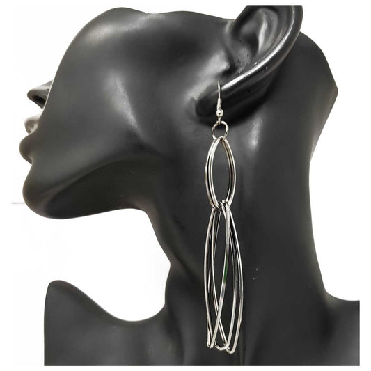 Anokhi Ada Metal Drop and Dangle Earrings for Girls and Women (Silver)-AC-07
