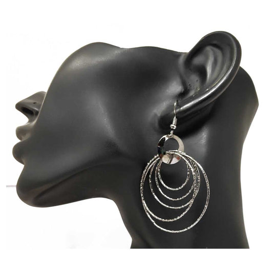 Anokhi Ada Metal Drop and Dangle Earrings for Girls and Women (Silver)-AC-11