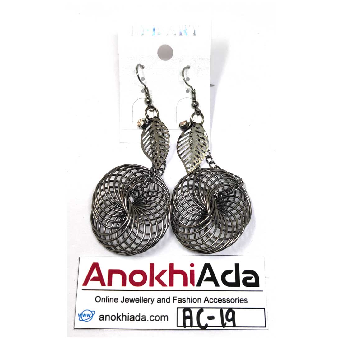Anokhi Ada Metal Drop and Dangle Earrings for Girls and Women (Silver)-AC-19