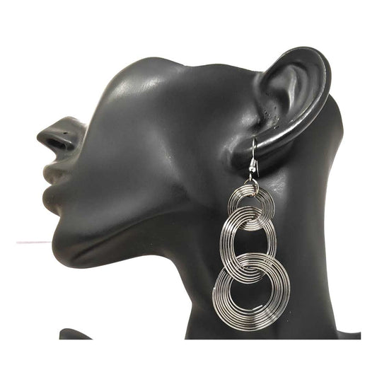 Anokhi Ada Metal Drop and Dangle Earrings for Girls and Women (Silver)-AC-20