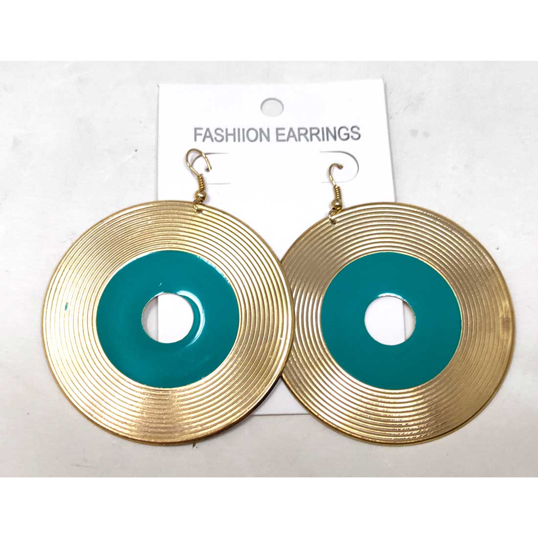 Anokhi Ada Metal Dangle  Earrings for Girls and Women (Golden and Green)-AD-06