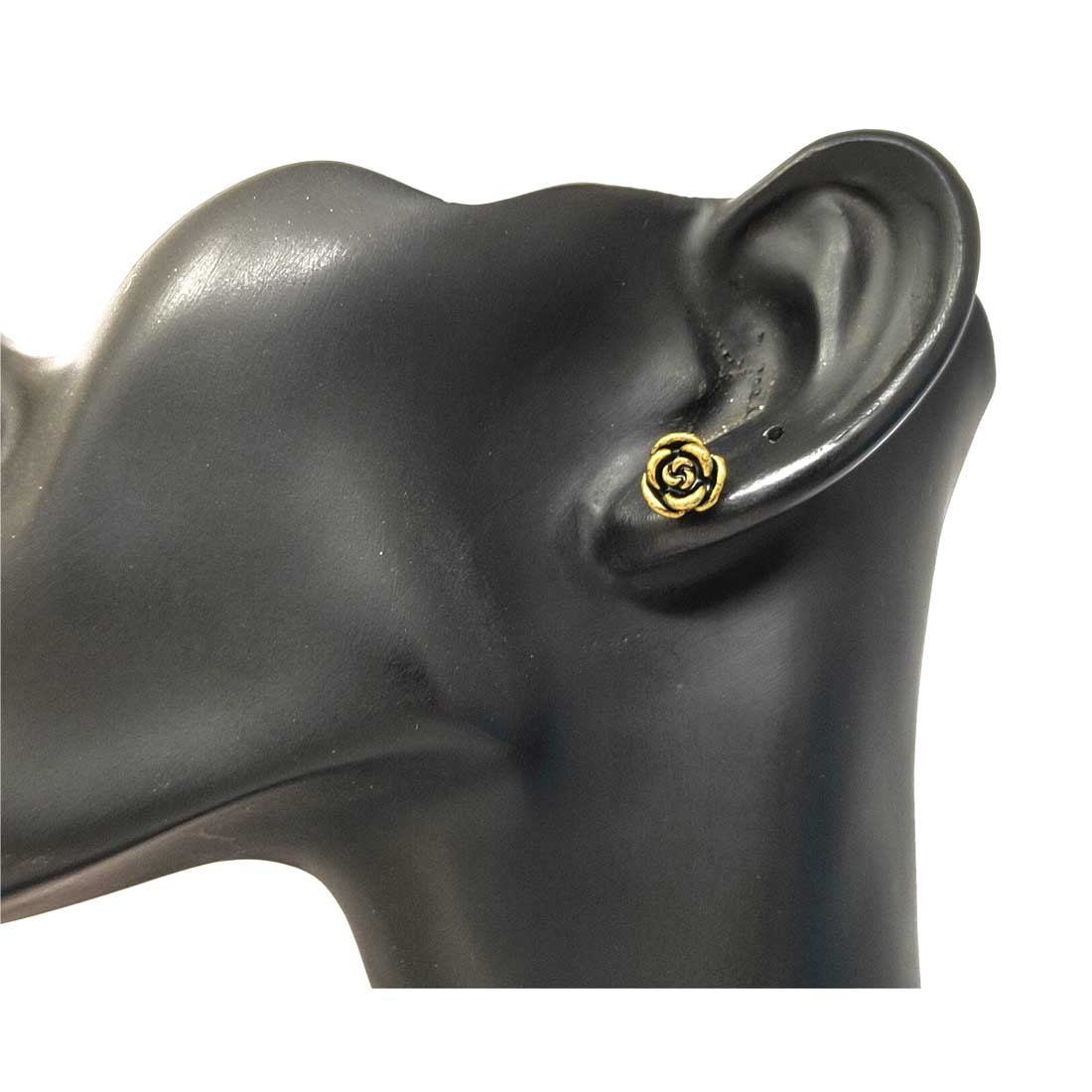 Anokhi Ada Metal Studs Earrings for Girls and Women ( Copper )-AE-05