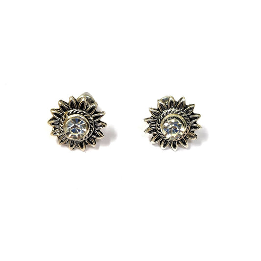 Anokhi Ada Metal Stud Earrings for Girls and Women (Silver)-AG-02