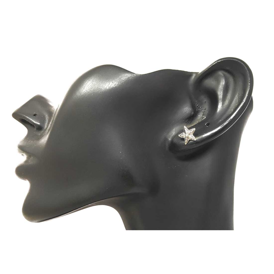 Anokhi Ada Metal Stud Earrings for Girls and Women (Silver)-AG-05