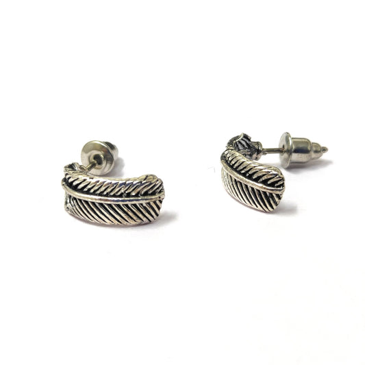 Anokhi Ada Metal J-Hoops Earrings for Girls and Women (Silver)-AG-06