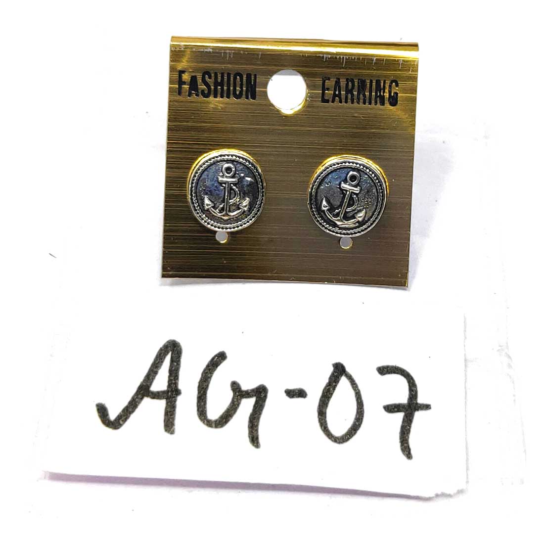 Anokhi Ada Metal Stud Earrings for Girls and Women (Silver)-AG-07