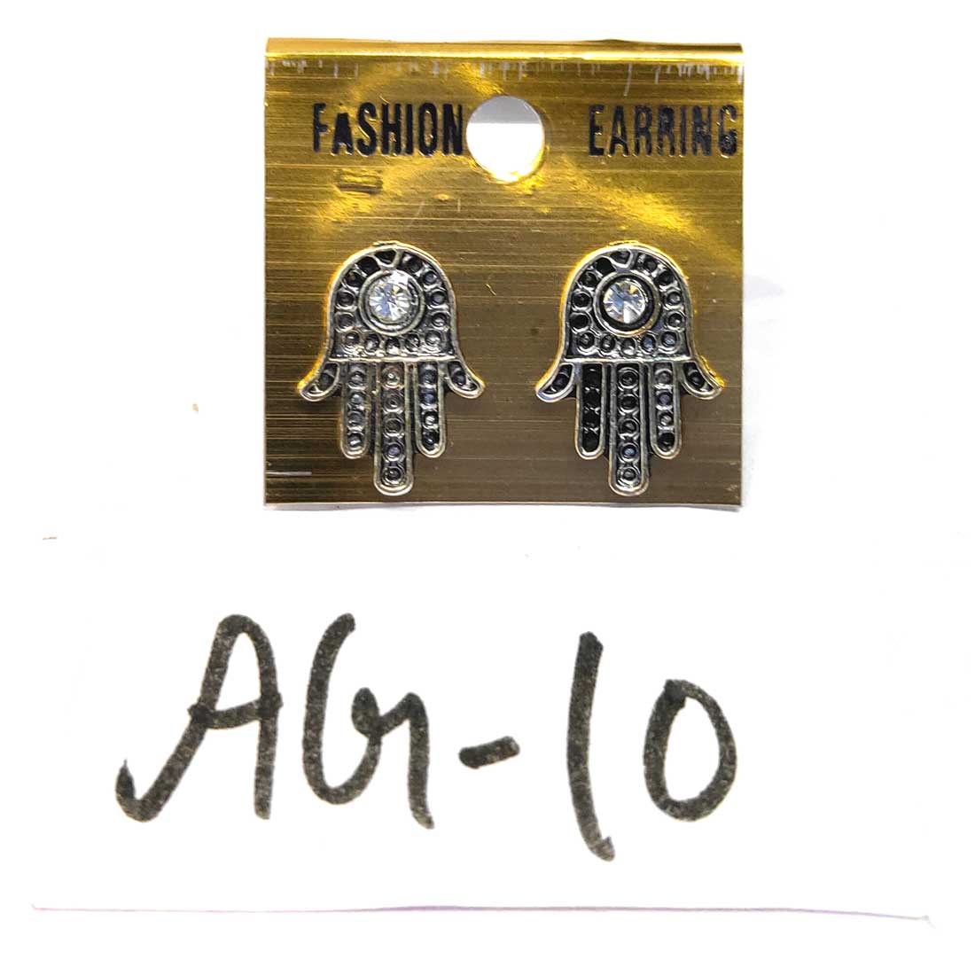 Anokhi Ada Metal Stud Earrings for Girls and Women (Silver)-AG-10