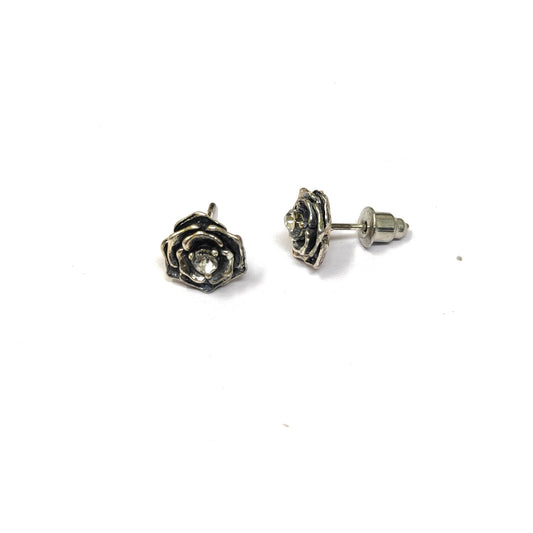 Anokhi Ada Metal Stud Earrings for Girls and Women (Silver)-AG-11
