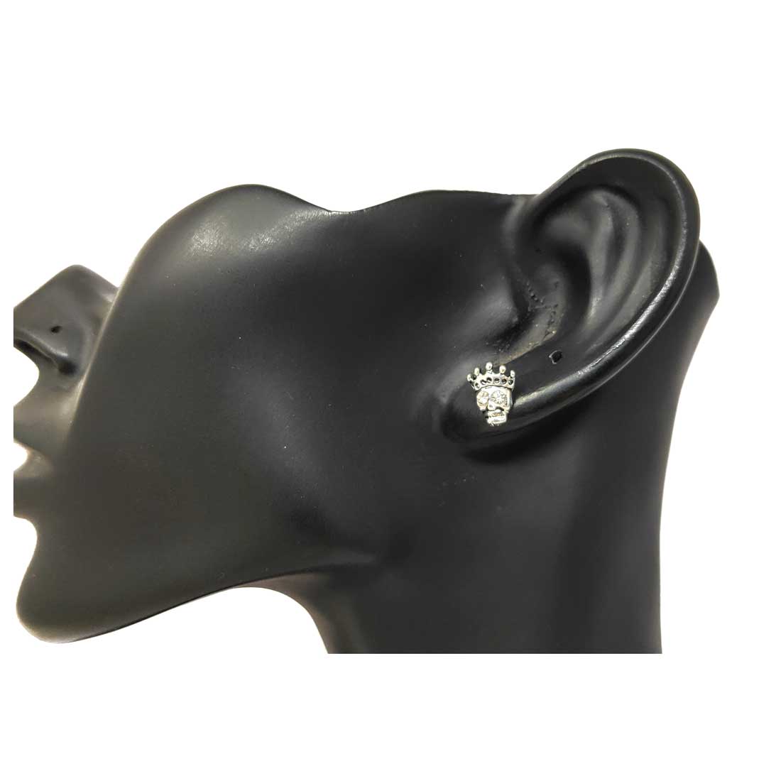 Anokhi Ada Metal Stud Earrings for Girls and Women (Silver)-AG-22