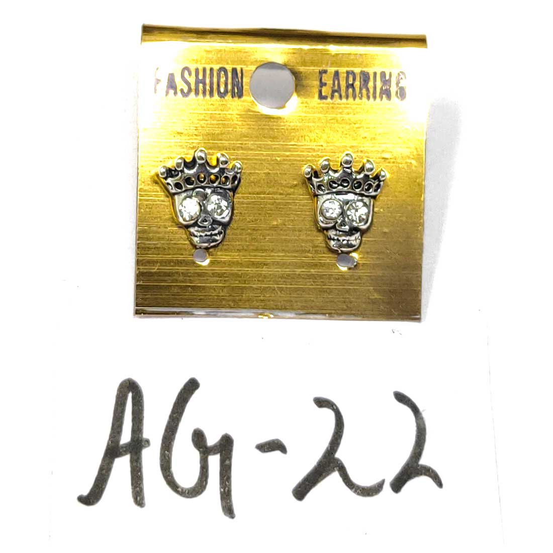 Anokhi Ada Metal Stud Earrings for Girls and Women (Silver)-AG-22