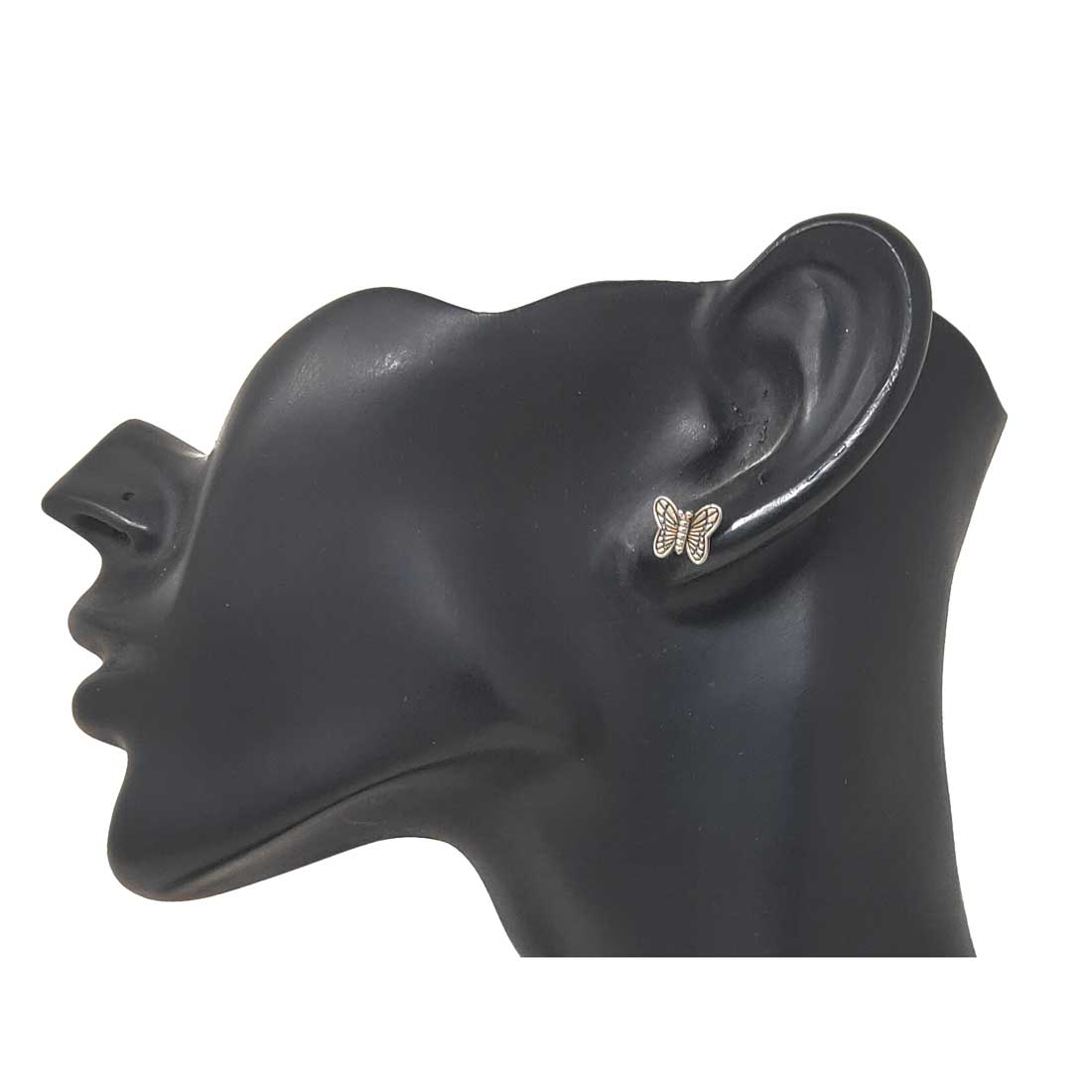 Anokhi Ada Metal Stud Earrings for Girls and Women (Silver)-AG-24