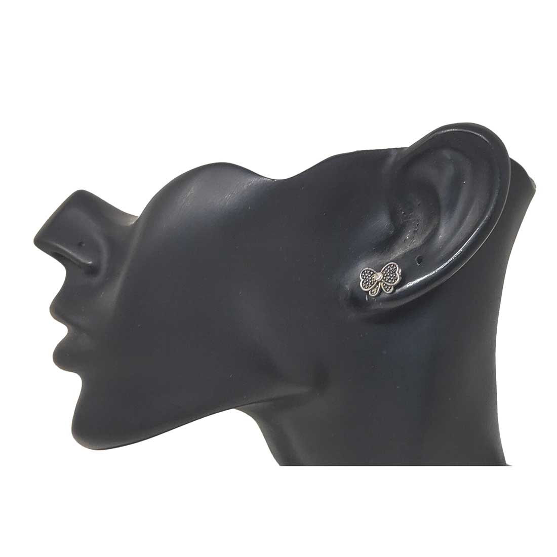 Anokhi Ada Metal Stud Earrings for Girls and Women (Silver)-AG-25