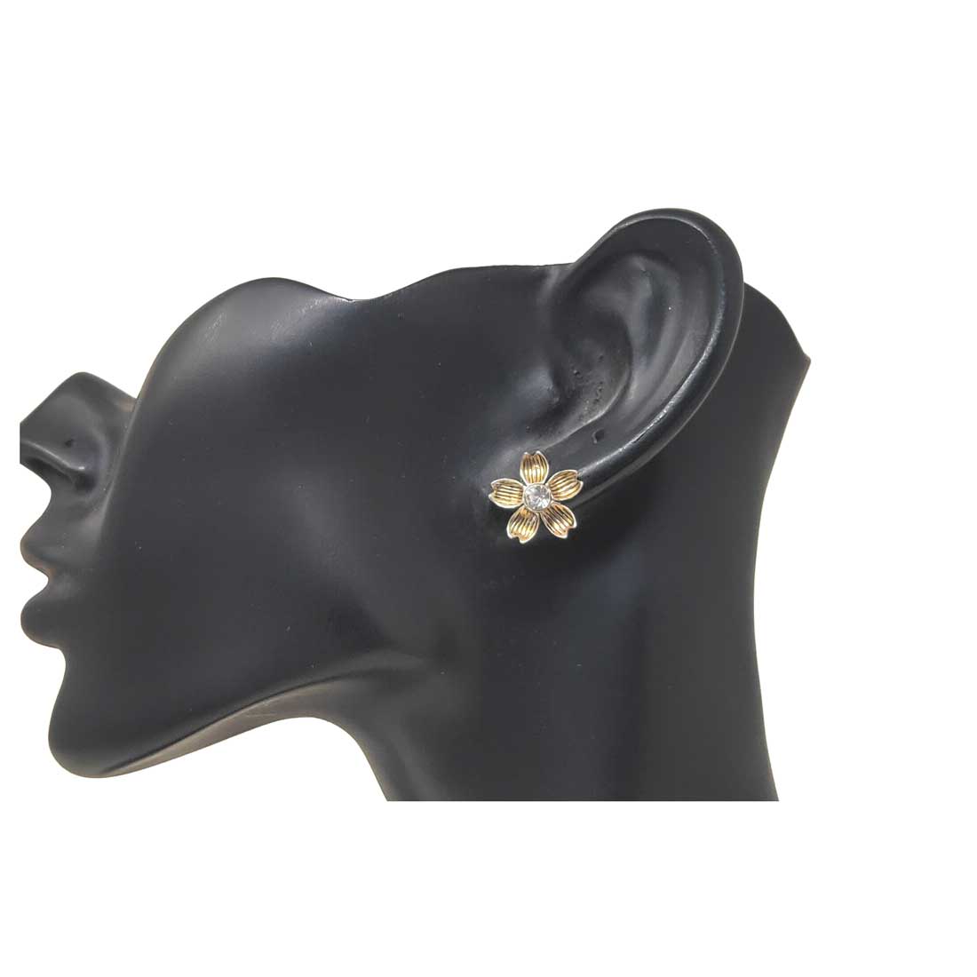 Anokhi Ada Metal Stud Earrings for Girls and Women (Golden)-AG-29
