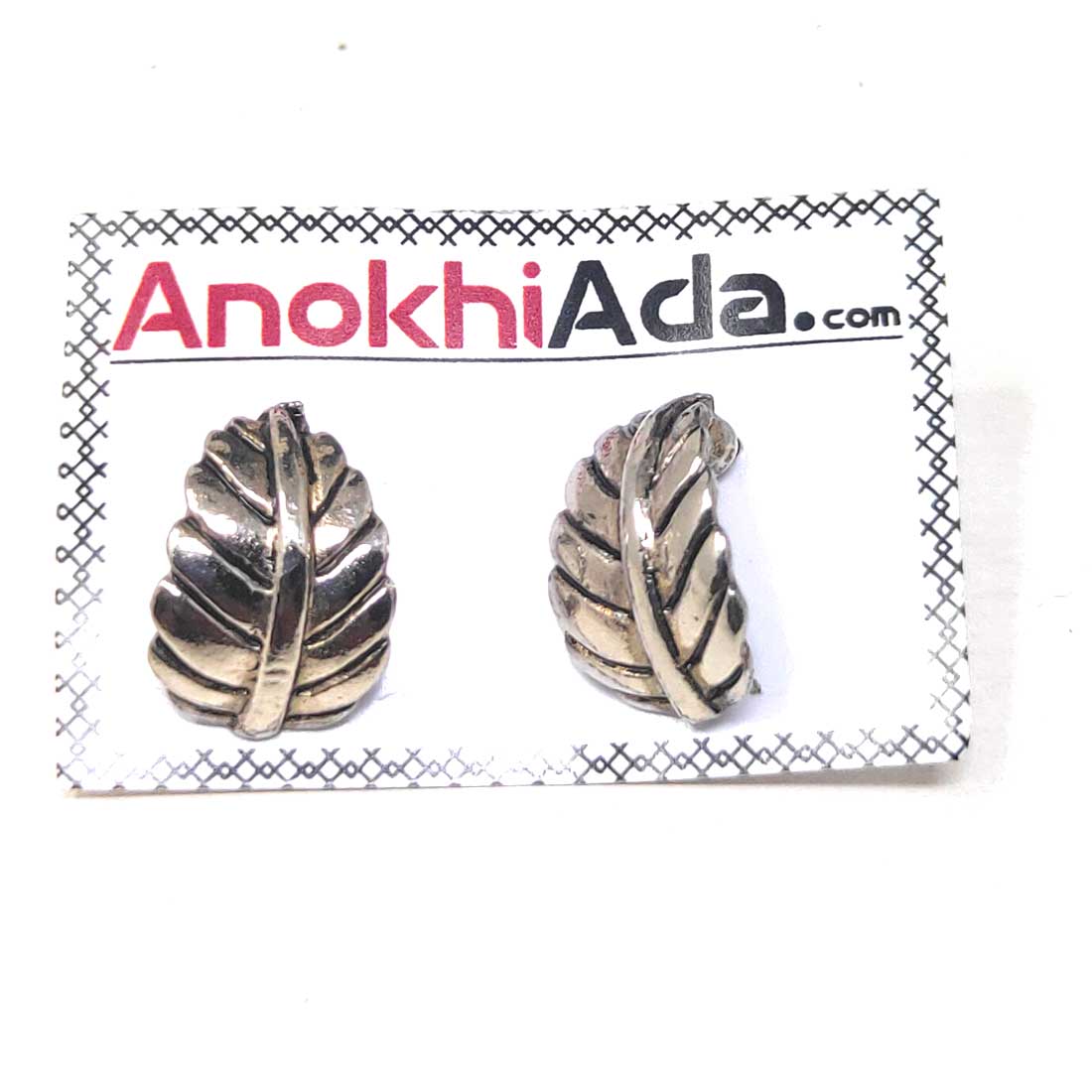 Anokhi Ada Metal J-Hoops Earrings for Girls and Women (Silver)-AG-31
