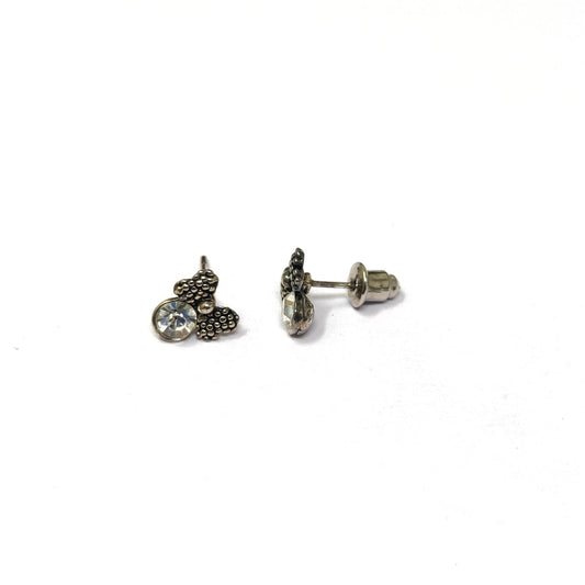 Anokhi Ada Metal Stud Earrings for Girls and Women (Silver)-AG-37