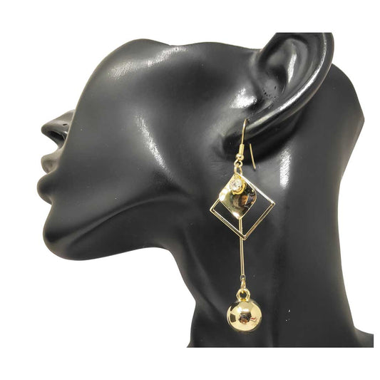Anokhi Ada Metal Drop and Dangle Earrings for Girls and Women (Golden)-AI-05
