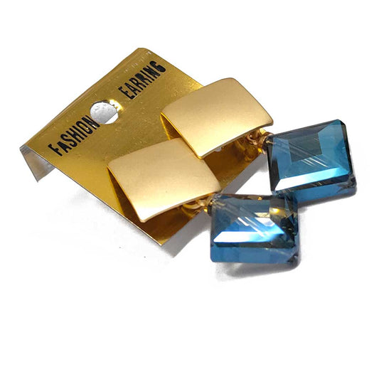 Anokhi Ada Metal Drop and Dangle Earrings for Girls and Women (Blue )-AK-12