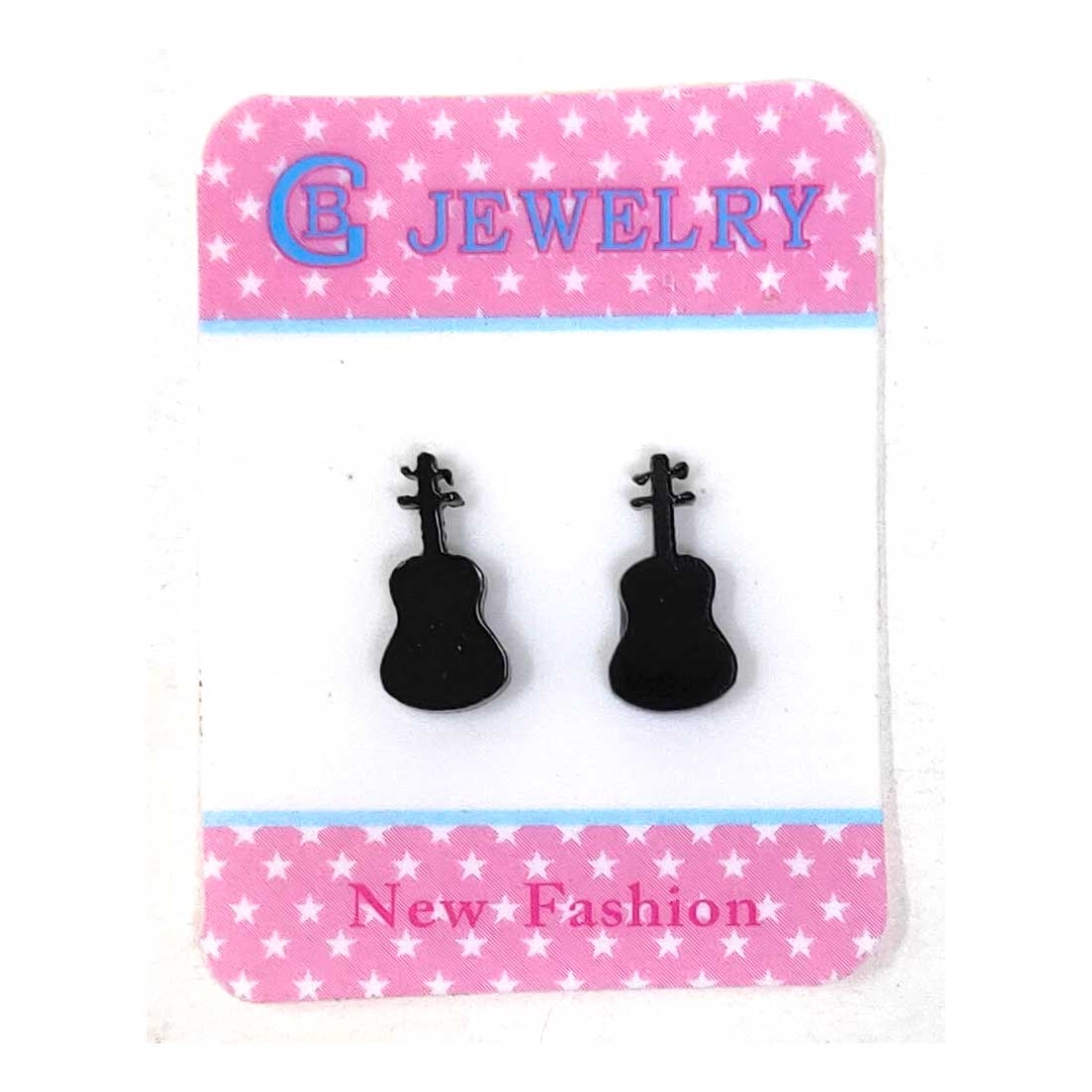Anokhi Ada Plastic Magnetic Stud Earrings for  both Girls and Boys (Black)-AL-03