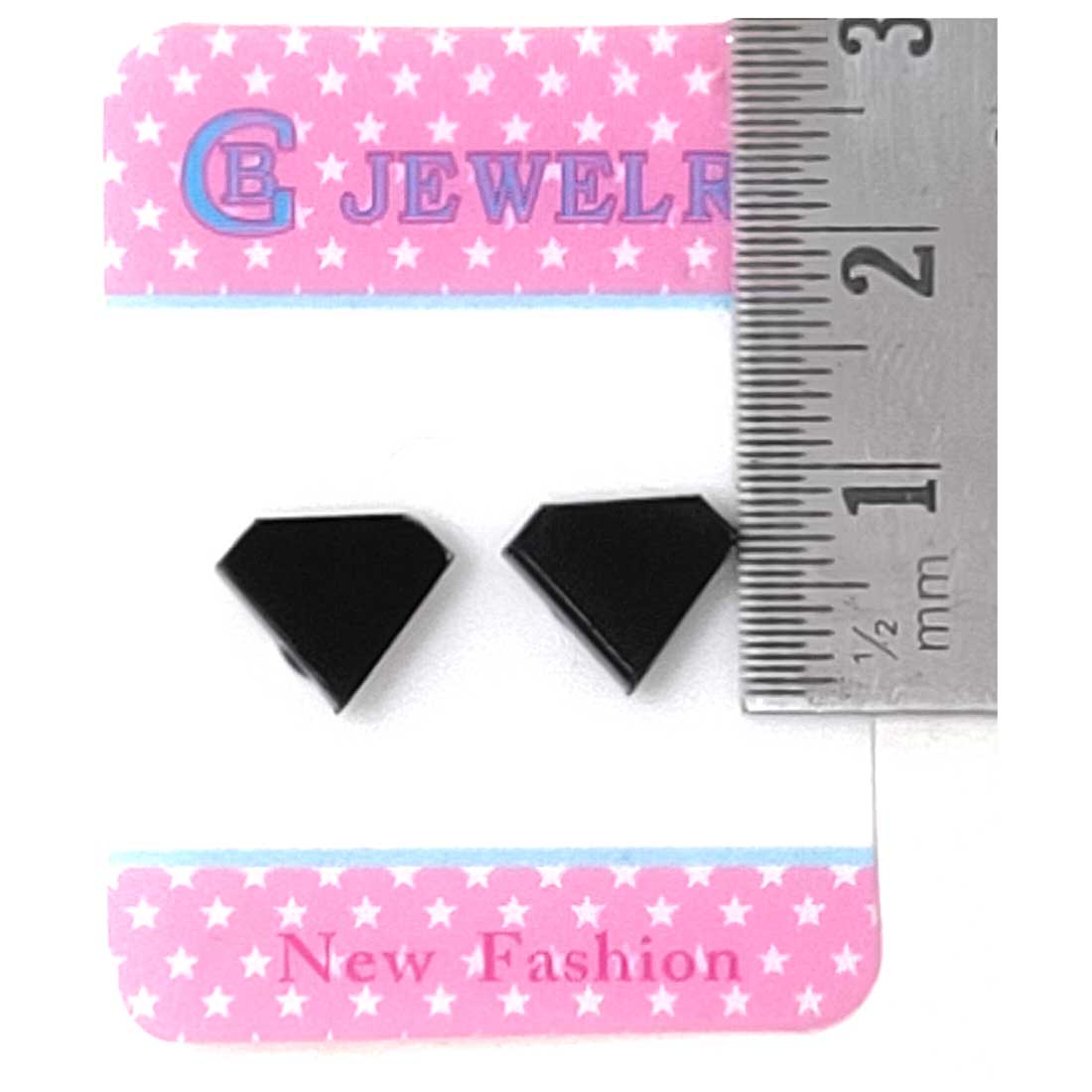 Anokhi Ada Plastic Magnetic Stud Earrings for both Girls and Boys (Black)-AL-06