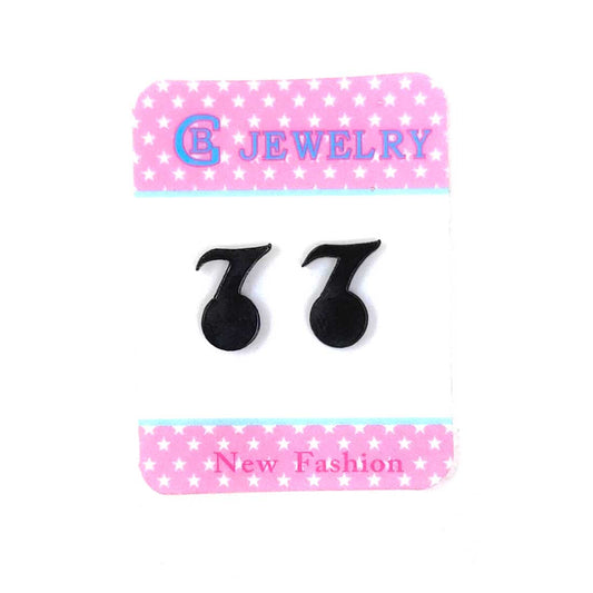 Anokhi Ada Plastic Magnetic Stud Earrings for both Girls and Boys (Black)-AL-07