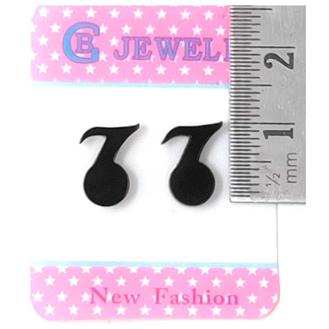 Anokhi Ada Plastic Magnetic Stud Earrings for both Girls and Boys (Black)-AL-07