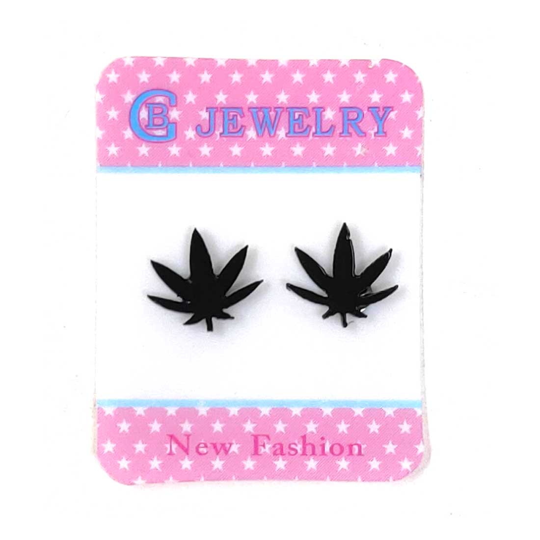 Anokhi Ada Plastic Magnetic Stud Earrings for both Girls and Boys (Black)-AL-11