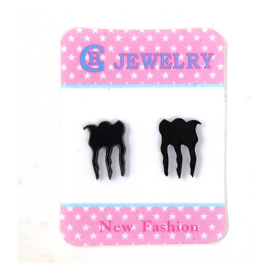 Anokhi Ada Plastic Magnetic Stud Earrings for both Girls and Boys (Black)-AL-12