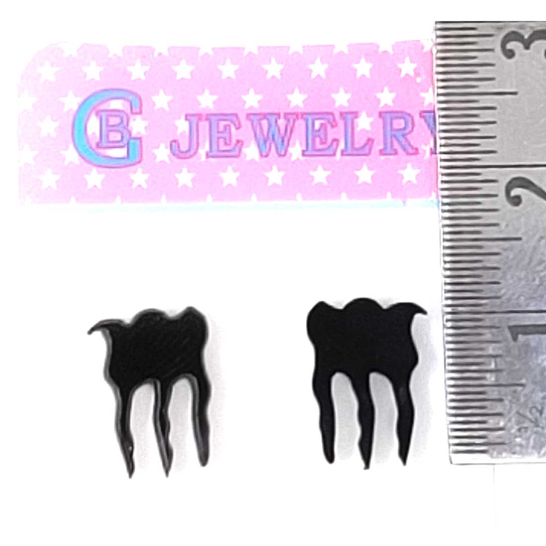 Anokhi Ada Plastic Magnetic Stud Earrings for both Girls and Boys (Black)-AL-12