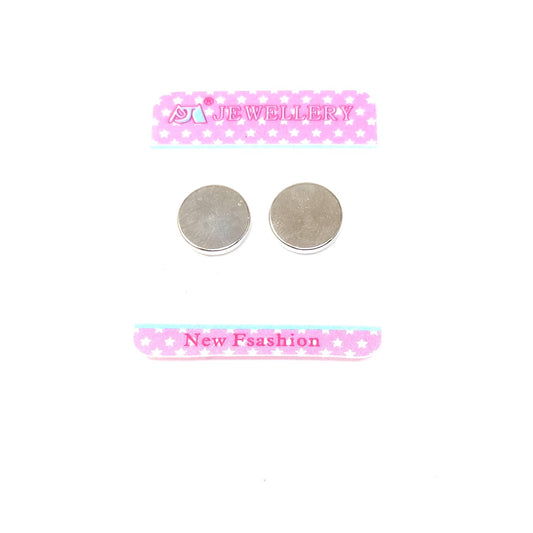 Anokhi Ada Plastic Magnetic Stud Earrings for both Girls and Boys (Silver)-AL-20