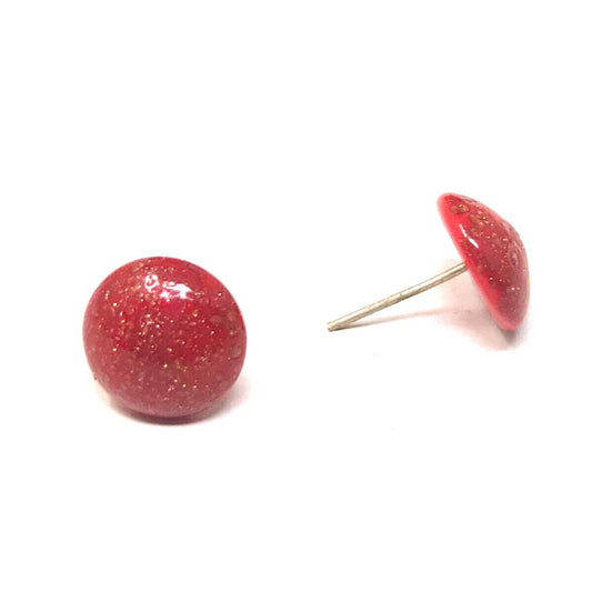 Anokhi Ada Glass Stud Earrings for Girls and Women (Red)-AM-11
