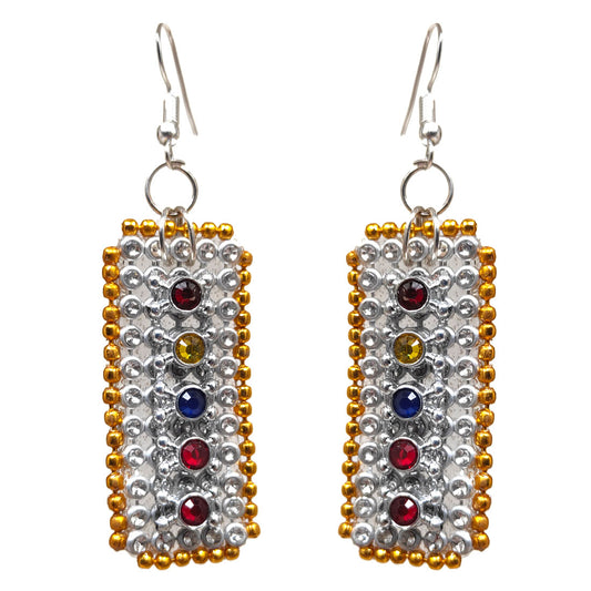 Anokhi Ada Handmade Metal Earrings for Girls and Women (Silver)-AN-01