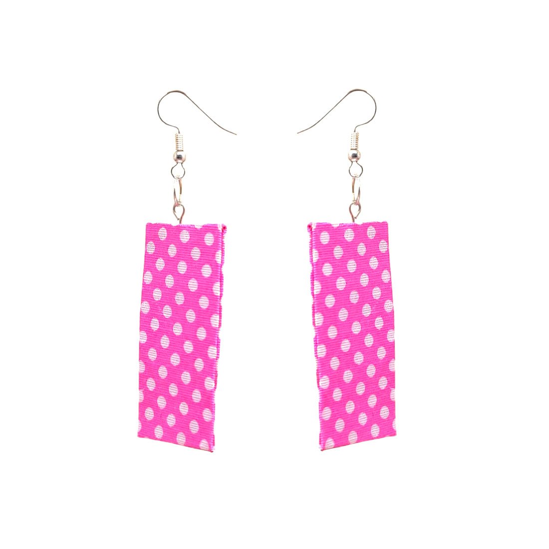 Anokhi Ada Pink Polka Dot Handmade Fabric  Earring for Girls and Women (AN-11) - Anokhiada.com