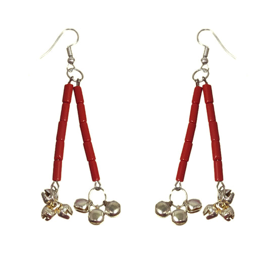Anokhi Ada Red Handmade Beads Earring for Girls and Women (AN-19)