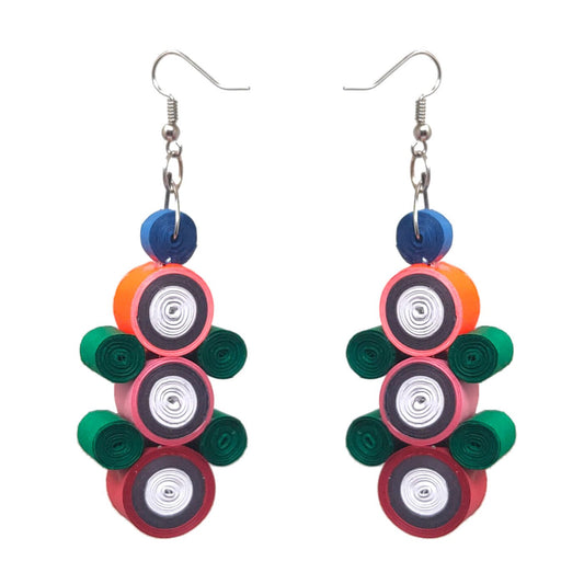 Anokhi Ada Multi-Colour Handmade Quilling Paper Earring for Girls and Women (AN-03) - Anokhiada.com