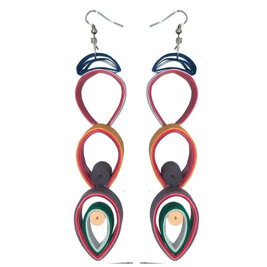 Anokhi Ada Multi-Colour Handmade Quilling Paper Earring for Girls and Women (AN-04) - Anokhiada.com