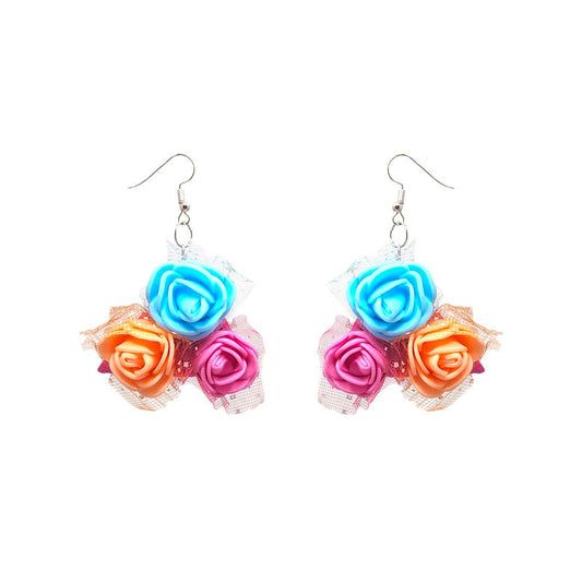 Anokhi Ada Multi-Colour Handmade Floral  Earring for Girls and Women (AN-08) - Anokhiada.com