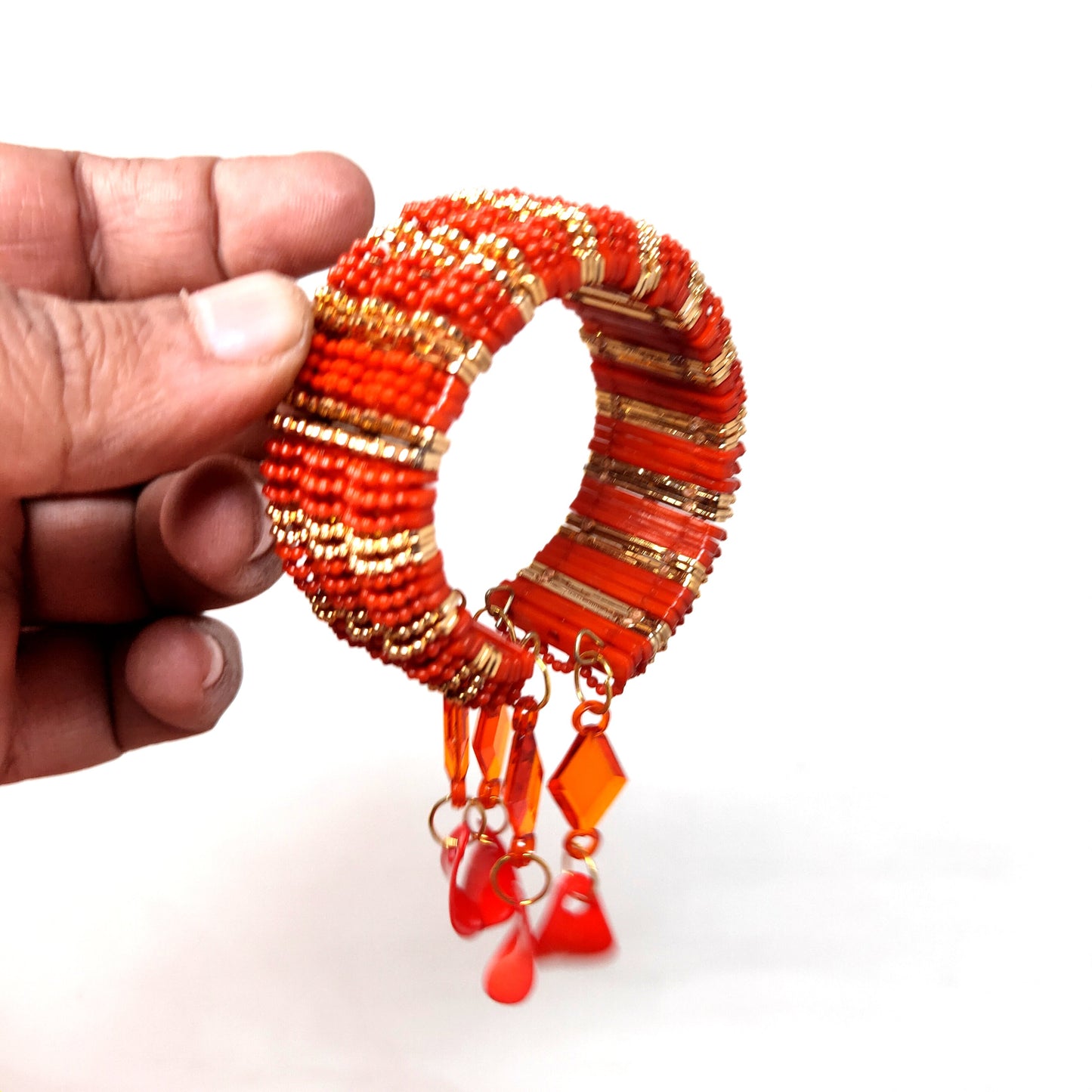 Anokhi Ada Plastic Beads Stylish Latkan Cuff Bangle Bracelet for Kids and Girls (AO-03 Bracelet)