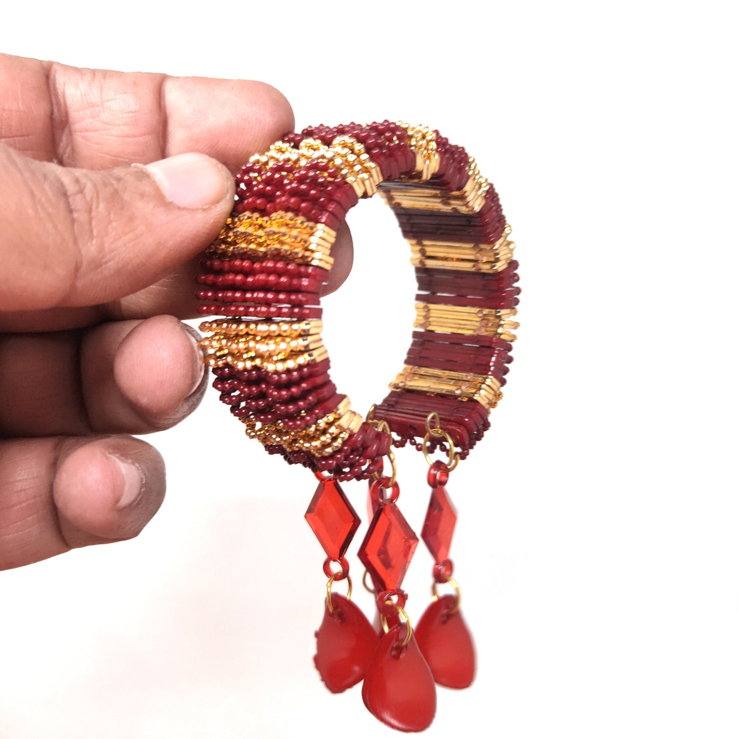 Anokhi Ada Plastic Beads Stylish Latkan Cuff Bangle Bracelet for Kids and Girls (AO-04 Bracelet)