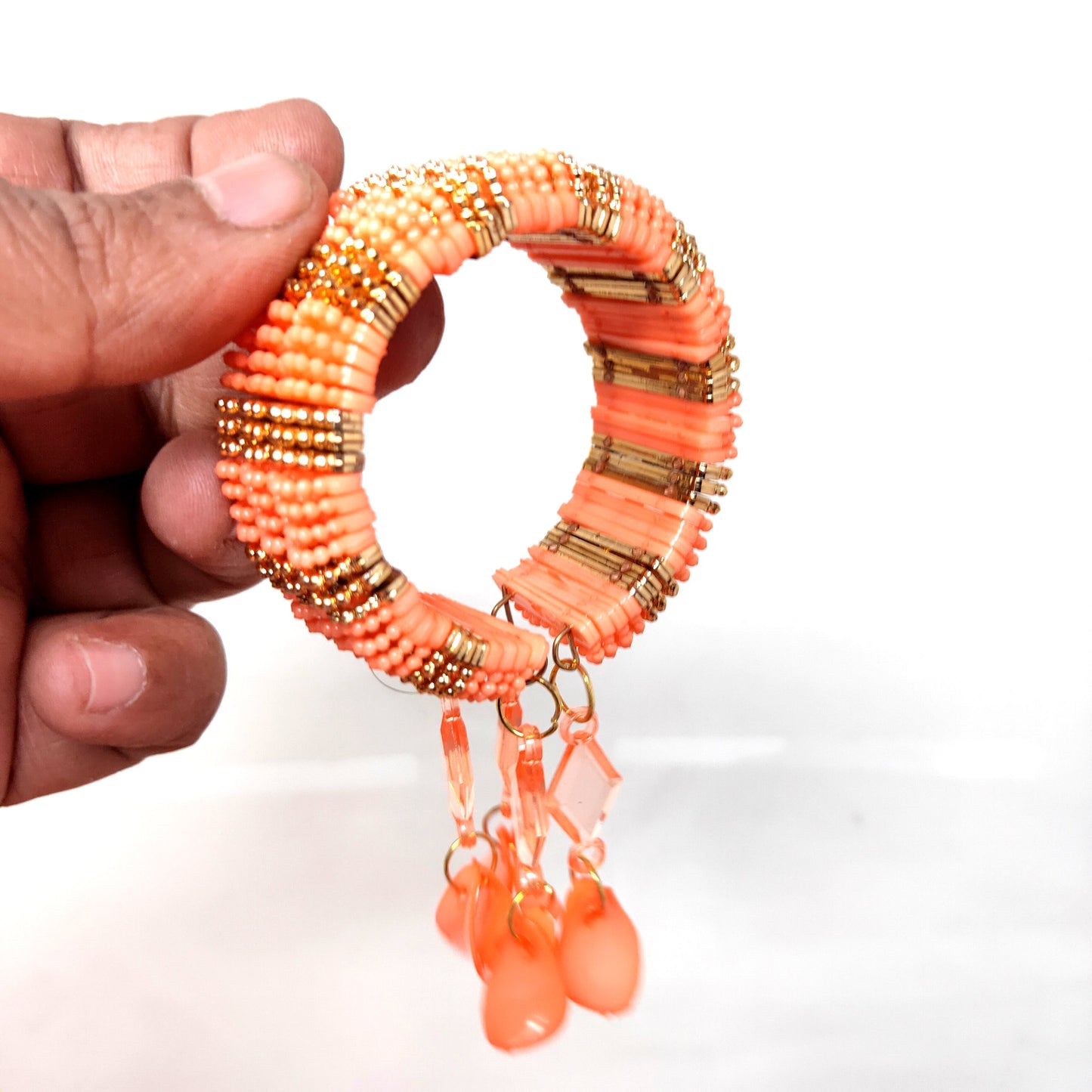 Anokhi Ada Plastic Beads Stylish Latkan Cuff Bangle Bracelet for Kids and Girls (AO-05 Bracelet)