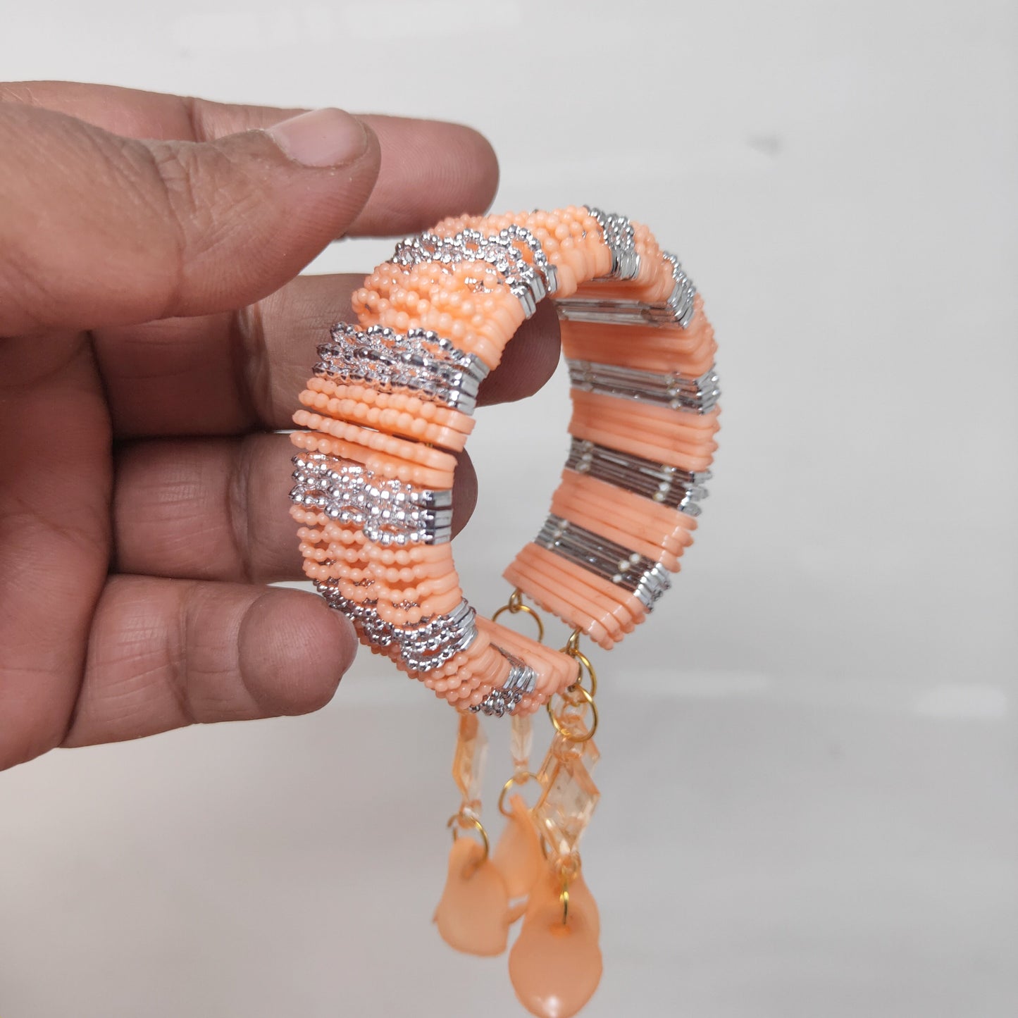 Anokhi Ada Plastic Beads Stylish Latkan Cuff Bangle Bracelet for Kids and Girls (AO-08 Bracelet)