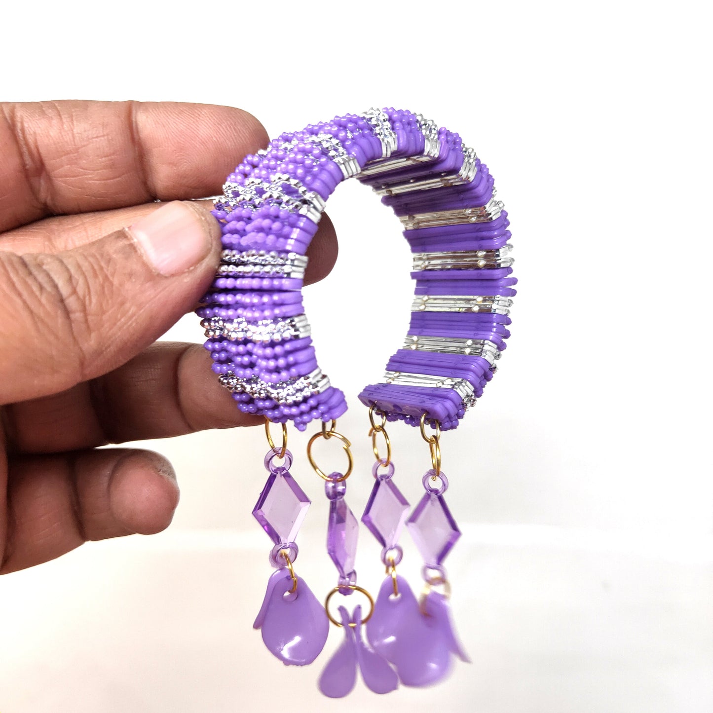 Anokhi Ada Plastic Beads Stylish Latkan Cuff Bangle Bracelet for Kids and Girls (AO-09 Bracelet)
