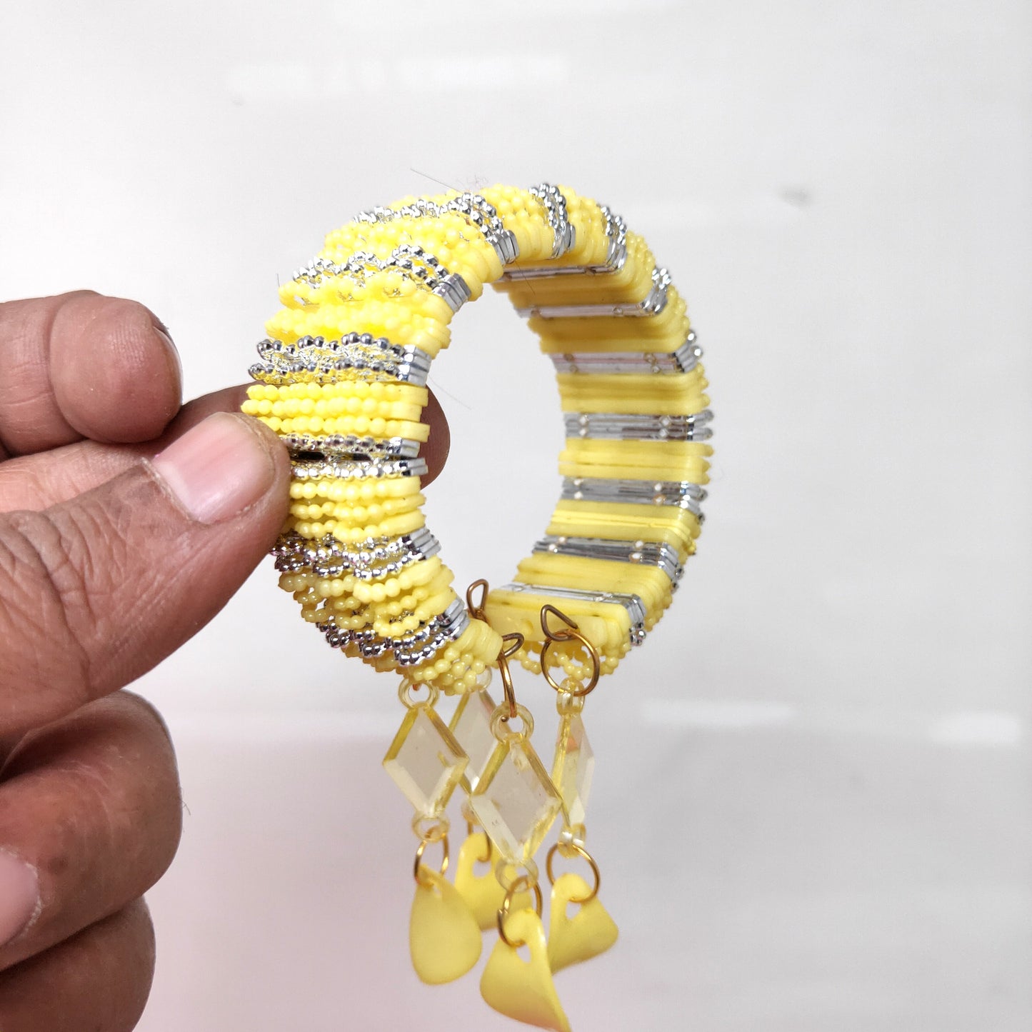 Anokhi Ada Plastic Beads Stylish Latkan Cuff Bangle Bracelet for Kids and Girls (AO-10 Bracelet)