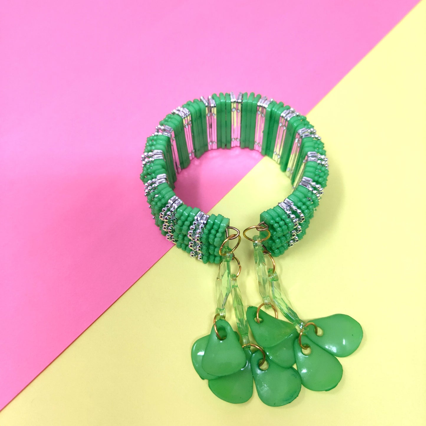 Anokhi Ada Plastic Beads Stylish Latkan Cuff Bangle Bracelet for Kids and Girls (AO-11 Bracelet)