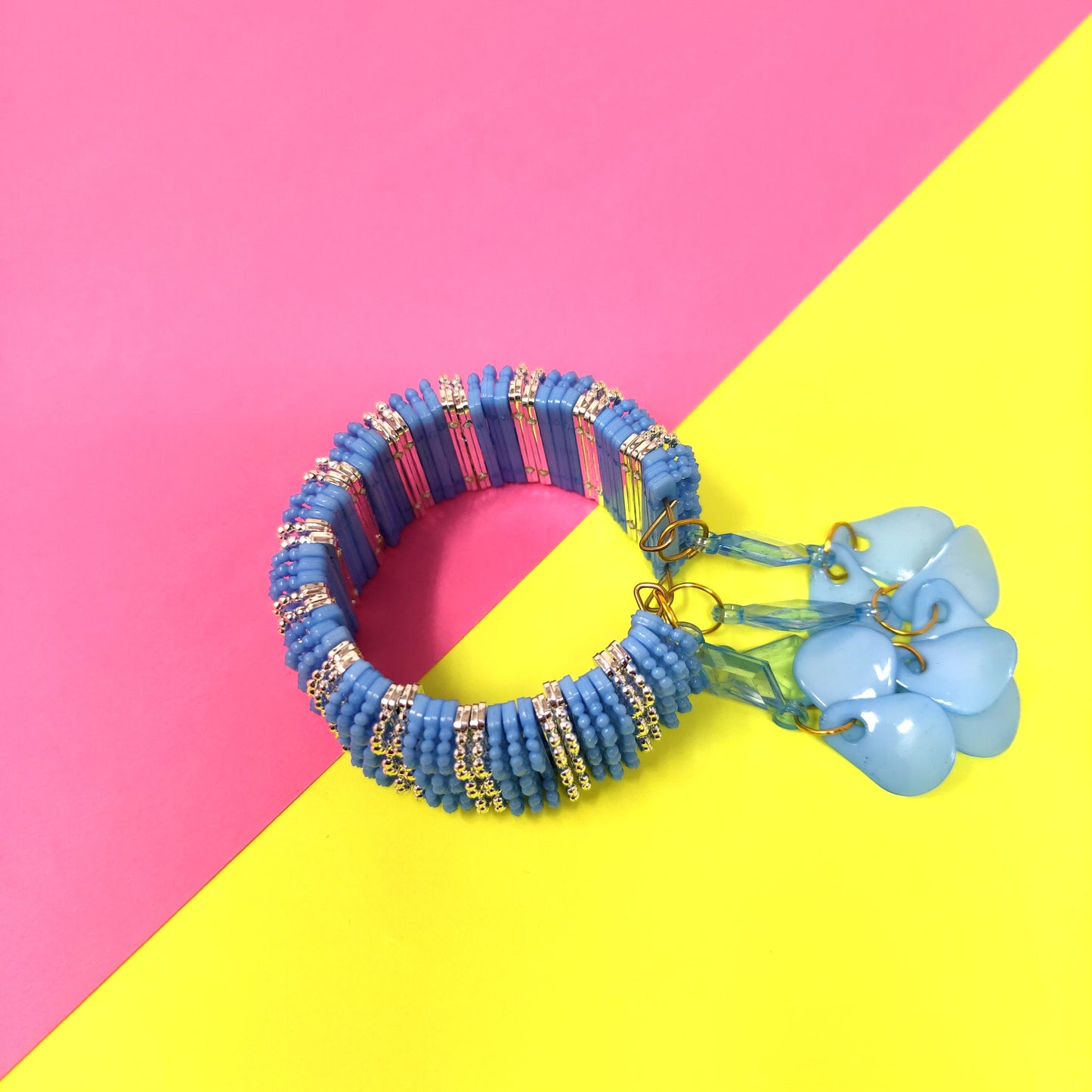 Anokhi Ada Plastic Beads Stylish Latkan Cuff Bangle Bracelet for Kids and Girls (AO-12 Bracelet)